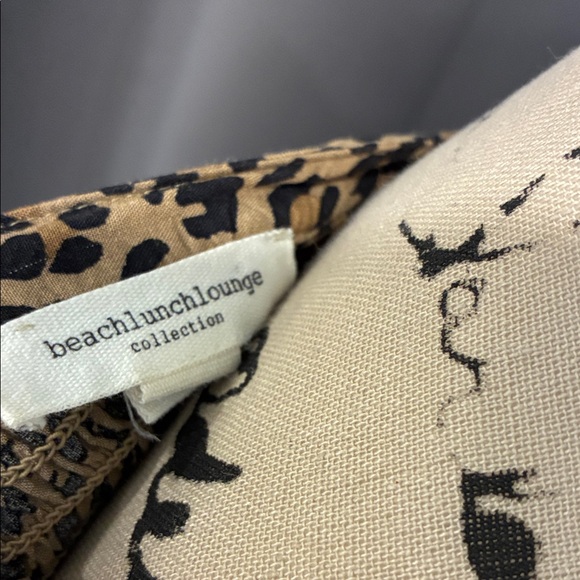 beachlunchlounge Leopard Print Button-Down Shirt - Tan & Black - Picture 2 of 9